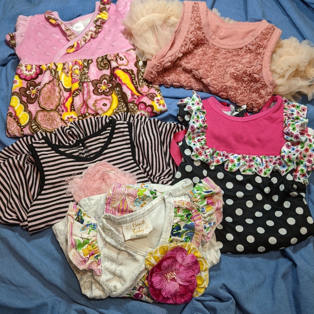 Bundle of 5 Adorable Baby Girl Outfits | Isla Grace, Giggle Moon, Haute Baby+